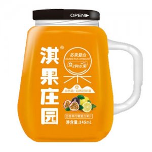 淇果莊園百香果檸檬復合果汁345ml