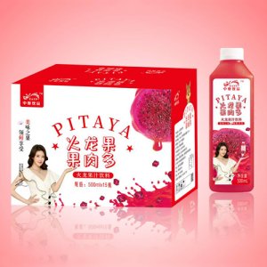 中奧飲品火龍果果肉多火龍果汁飲料500mlx15瓶