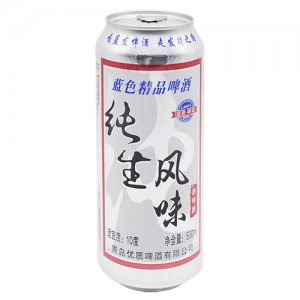 藍(lán)發(fā)藍(lán)色精品啤酒純生風(fēng)味500ml