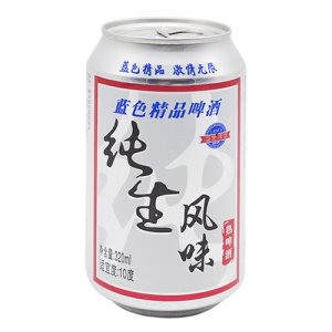 藍(lán)發(fā)藍(lán)色精品啤酒純生風(fēng)味320ml