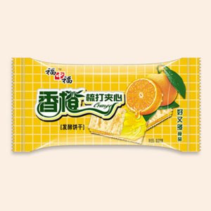 福中福香橙梳打夾心餅干