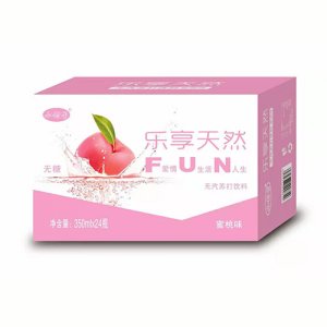 小封號樂享天然無汽蘇打飲料蜜桃味