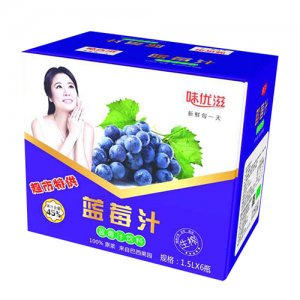 味優(yōu)滋生榨藍(lán)莓汁飲料1.5Lx6瓶