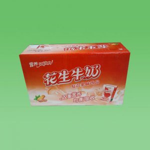 張弓花生牛奶盒