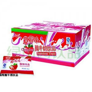 綠山園草莓味酸牛奶