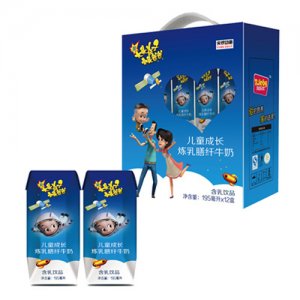 大頭兒子小頭爸爸兒童成長煉乳膳纖牛奶箱195ml×12盒
