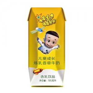 大頭兒子小頭爸爸兒童成長煉乳香草牛奶195ml
