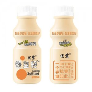 優(yōu)鷺舒益輕乳酸菌飲品甜橙味340mlx2瓶