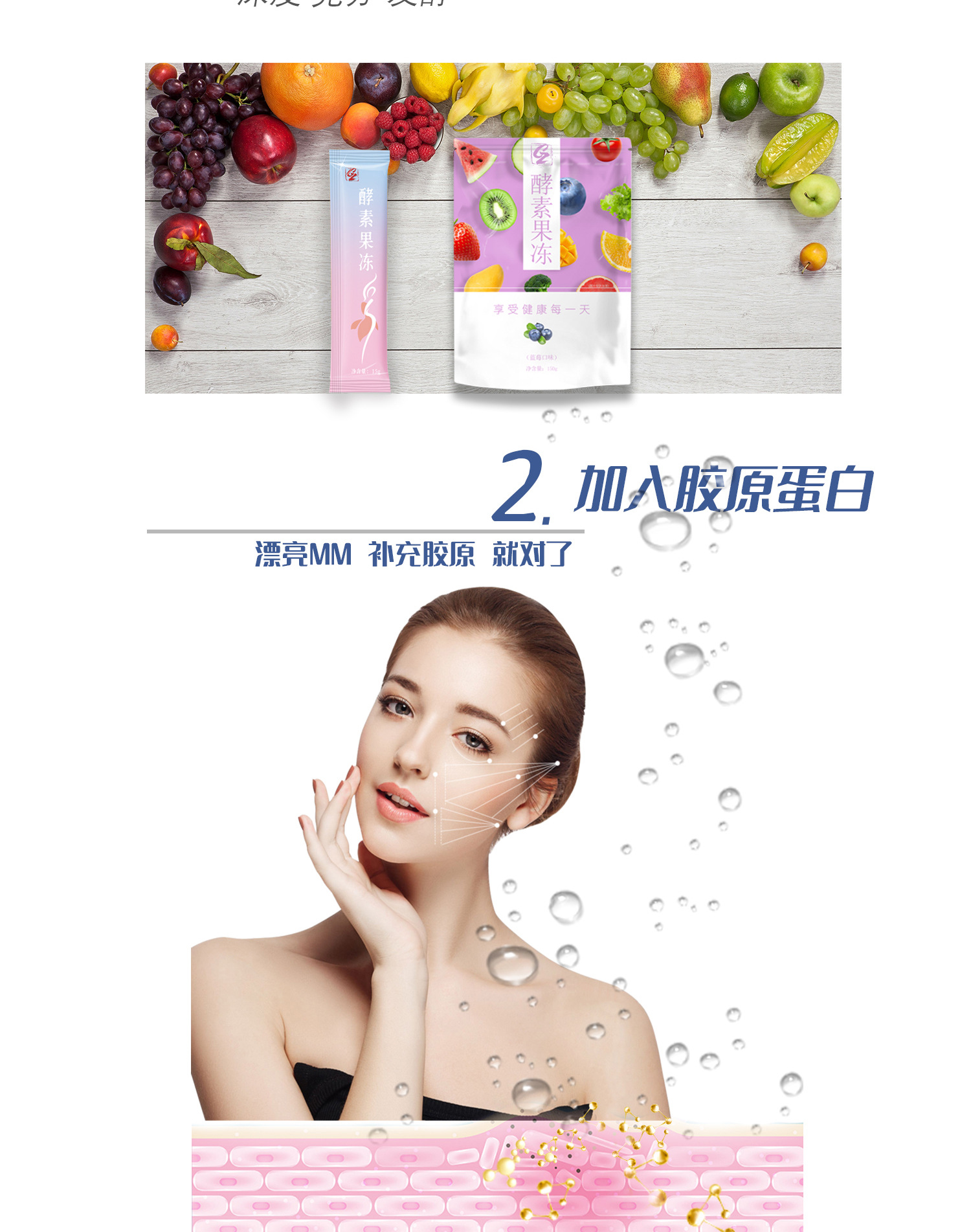 藍(lán)莓水蜜桃水果酵素果凍貼牌定制代加工,幫您打造爆款
