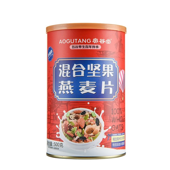 鐵罐混合堅(jiān)果燕麥片OEM/ODM定制代加工