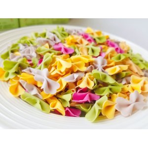 散裝多味蝴蝶面 兒童面條營(yíng)養(yǎng)輔食五彩果蔬面蔬菜面條可OEM/ODM代工
