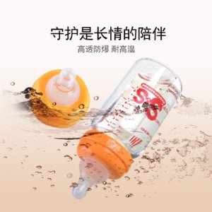標(biāo)準(zhǔn)口徑高硼硅玻璃寶寶奶瓶可OEM/ODM代工