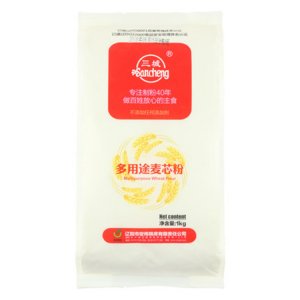 三城面粉多用途面粉1KG 中筋面粉 烘焙原料餅餃饅頭包子麥芯粉OEM/ODM代加工