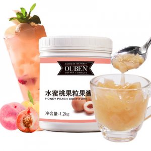 水蜜桃果醬1.2kg含白桃果肉可OEM/ODM代工