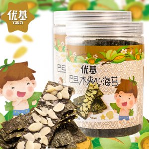 巴達(dá)木夾心海苔罐裝80克代加工貼牌OEM/ODM