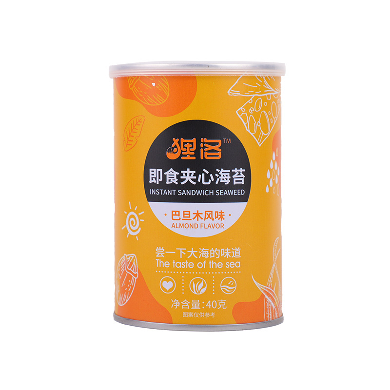 貍洛優(yōu)質(zhì)罐裝海苔夾心脆貼牌OEM/ODM