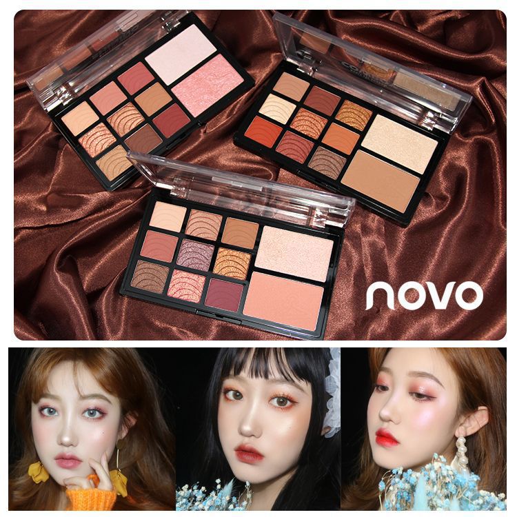 NOVO眼影腮紅修容高光一體彩妝盤OEM/ODM定制代加工