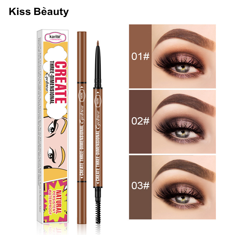 kiss beauty雙頭極細(xì)眉筆代加工貼牌OEM/ODM