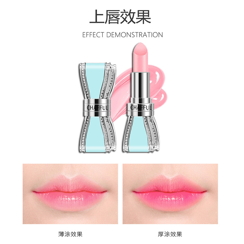 秋冬女士蝴蝶結(jié)變色潤(rùn)唇膏OEM/ODM定制代加工