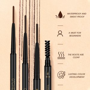 三角芯雙頭斜口細頭眉筆代加工貼牌OEM/ODM