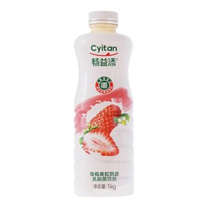 暢益添草莓果粒奶昔1kgOEM代加工