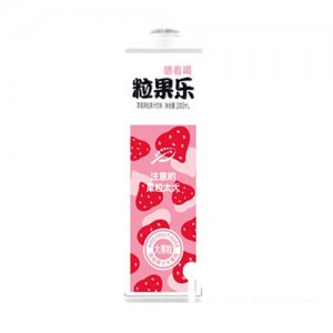 嚼著喝粒果樂草莓果粒果汁飲料1000mLOEM代加工