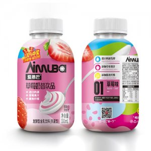 愛(ài)慕巴草莓奶昔飲品330mlOEM代加工