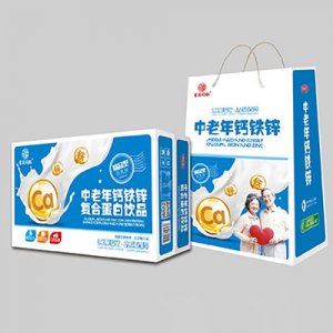 吉慶同福中老年鈣鐵鋅蛋白飲品1x20盒標(biāo)箱OEM代加工