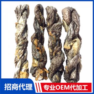 寵物魚(yú)皮麻花貼牌定制代加工