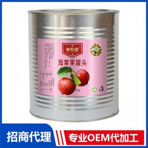 升升園海棠果罐頭 水果罐頭3kg裝定制加工 罐頭貼牌代工源頭廠家