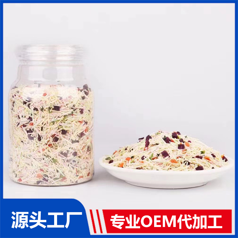 碎碎面貼牌代加工 果蔬營(yíng)養(yǎng)面兒童小面條花色掛面oem代工廠家
