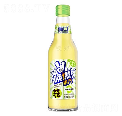 果汽菠蘿味果汁汽水玻璃瓶汽水OEM代加工