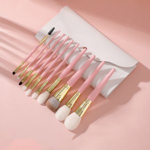 動(dòng)物毛化妝刷全套散粉刷眼影刷眉刷唇刷 10支便攜款美妝工具套裝OEM代加工