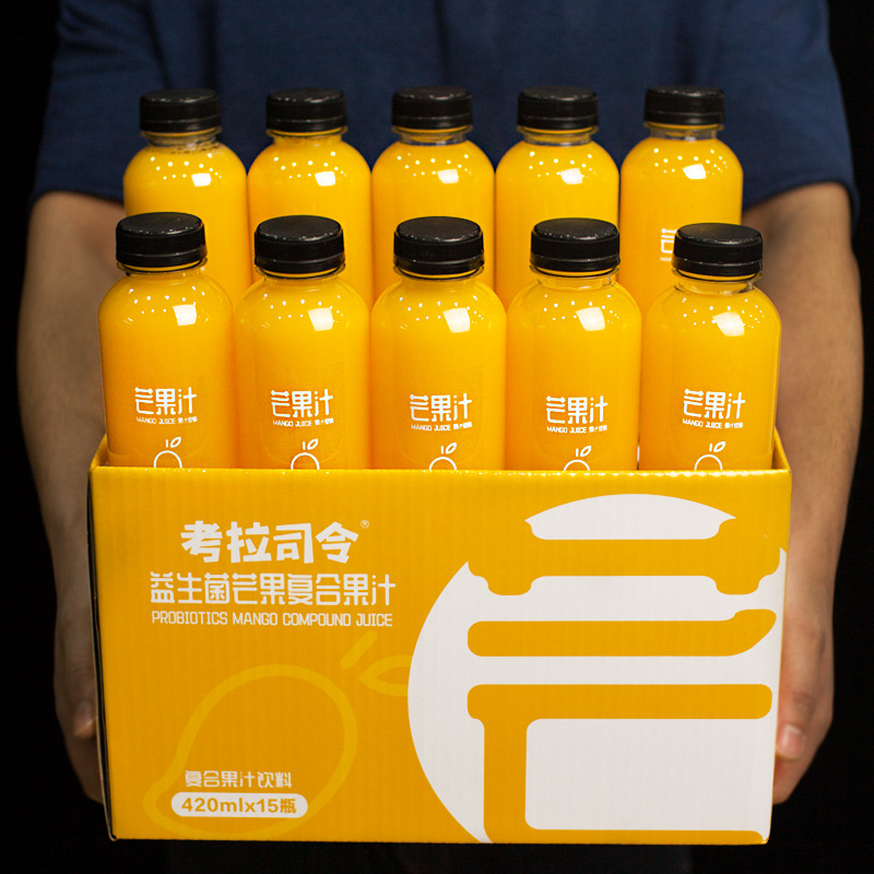 芒果味考拉司令420ML瓶益生菌果汁飲料整箱批發(fā)新日期OEM代加工