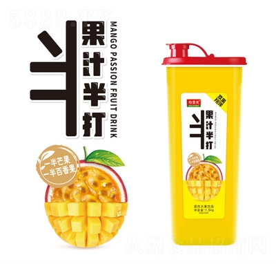 格蕾美半打復(fù)合果汁飲料1.5千克芒果汁百香果汁OEM代加工