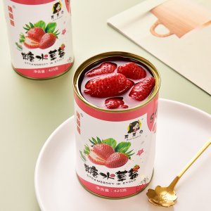 糖水草莓水果罐頭OEM代加工