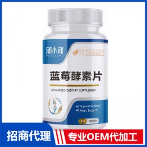 蒲小蒲藍(lán)莓酵素片OEM代加工 壓片糖果片劑軟糖貼牌定制源頭工廠